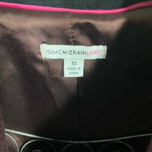 Burgundy Isaac Mizrahi jacket size 10 - Picture 10 of 16